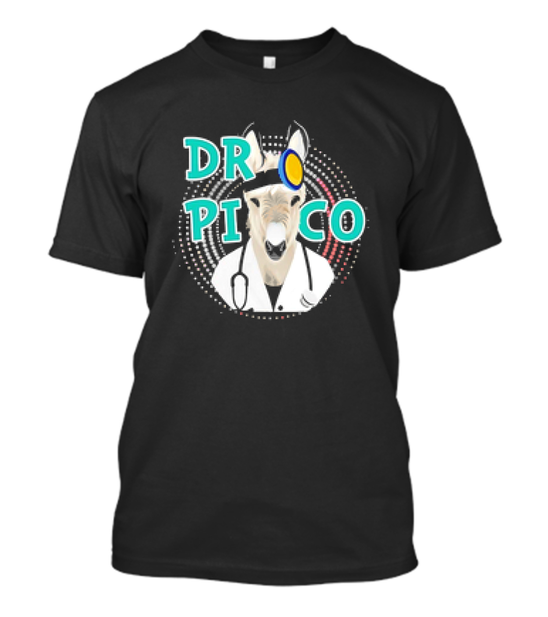 DR PICO Donkey Veterinarian With Stethoscope And Head Mirror T-Shirt