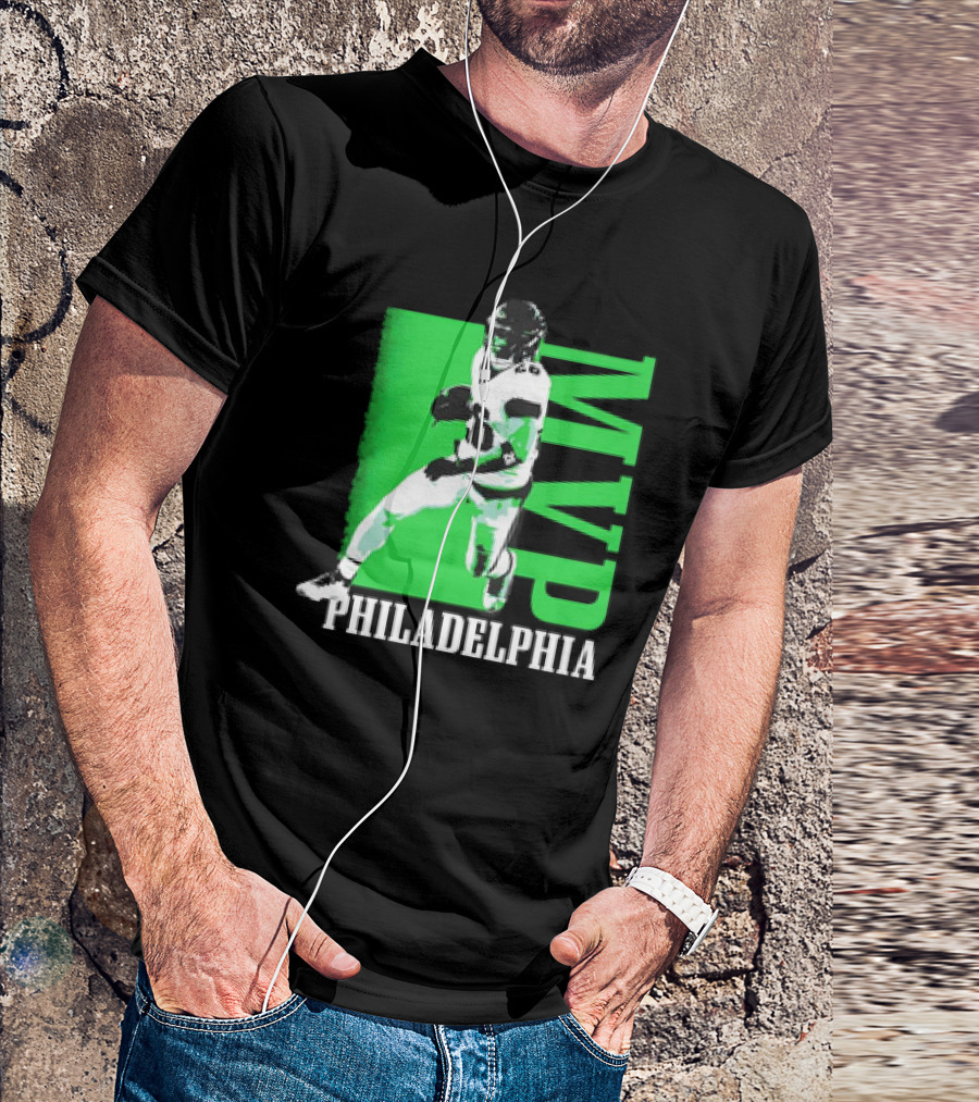Philadelphia MVP Football Player Green Highlight T-Shirt