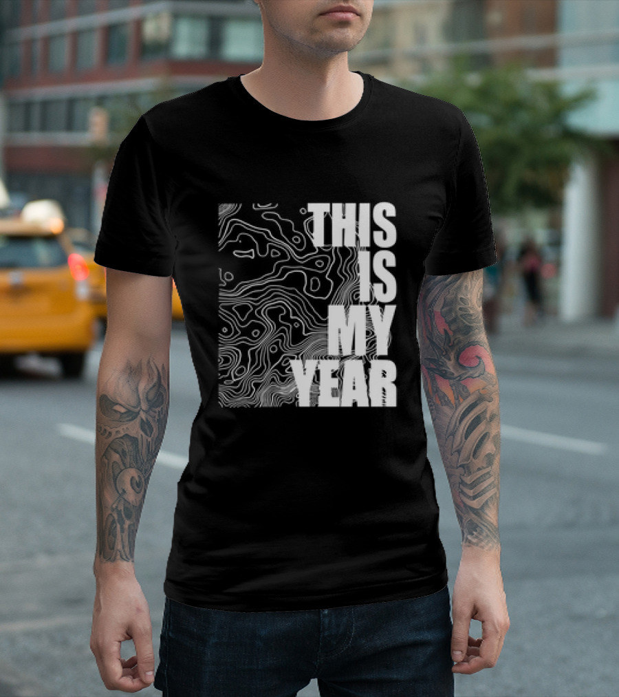 This Is My Year Ling And Lamb Collection With Topographic T-Shirt