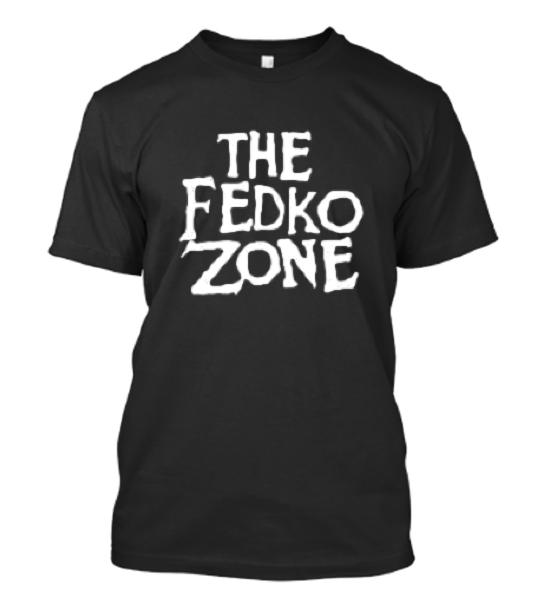 The Fedko Zone文字设计黑色背景风格 T-Shirt