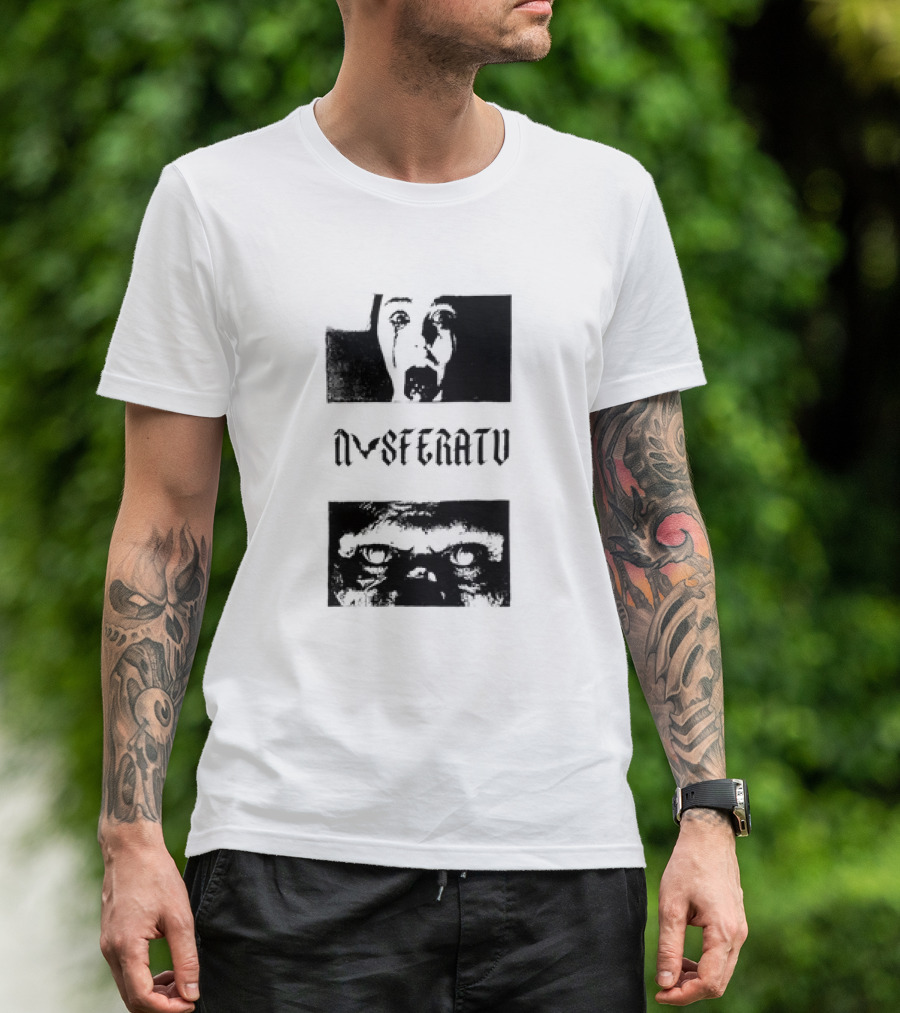 Nosferatu Classic Horror Vampire Face And Eyes T-Shirt