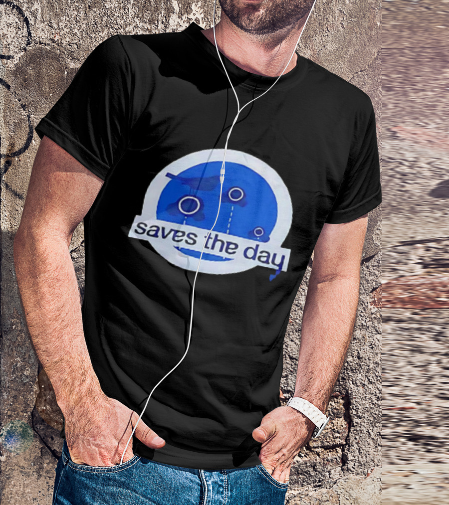 Saves The Day Bird Circular Icon Blue Background T-Shirt
