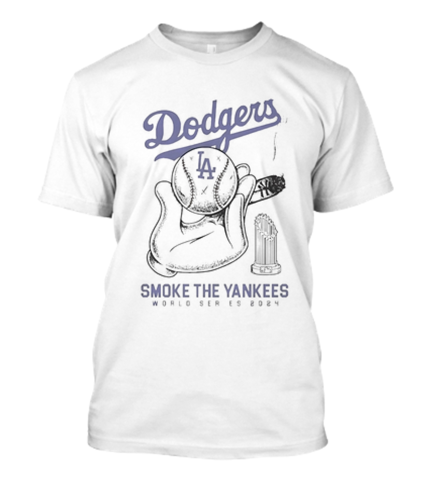 Dodgers LA Baseball Smoke The Yankees World Series T-Shirt