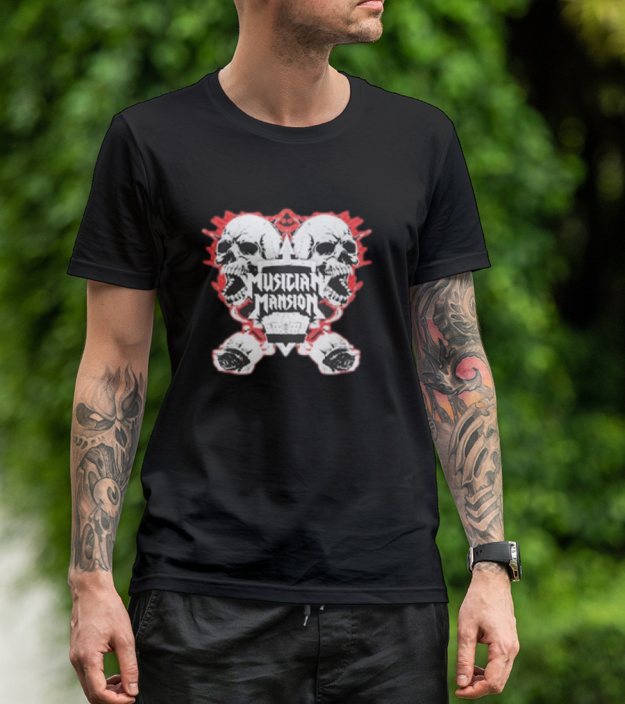 Jared Dines Musician Mansion Skull Iconic T-Shirt