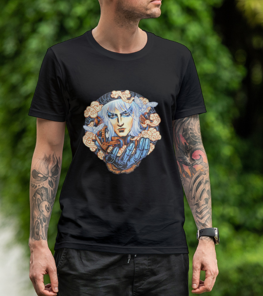 Jareth Labyrinth Goblin King Fantasy Clouds And Glove T-Shirt