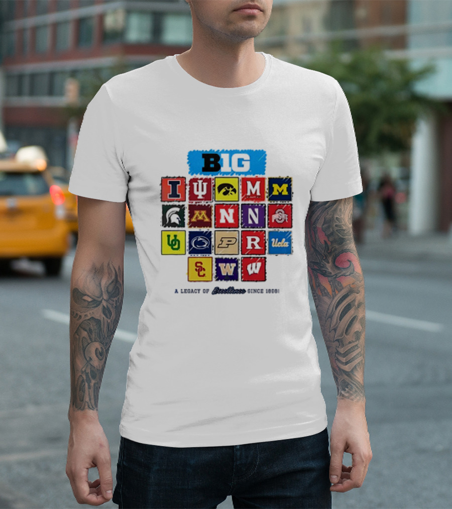 Big Ten Conference Logos Legacy Excellence Since 1888 T-Shirt