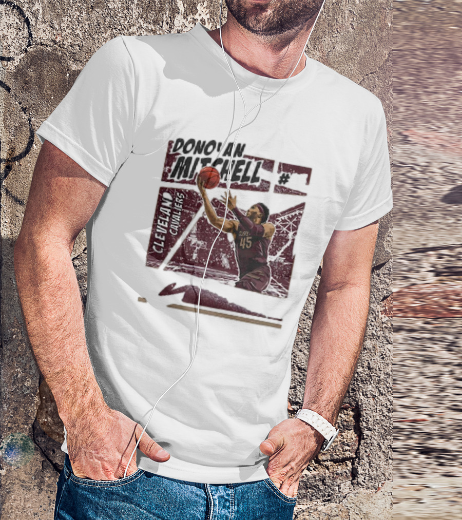 Donovan Mitchell Cleveland Cavaliers Basketball Comic Vintage 45 T-Shirt