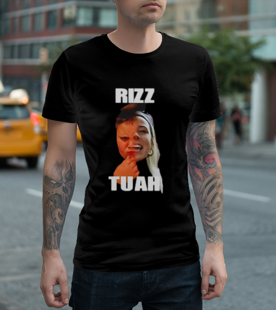 Rizz Tuah Hawk Rizzler Face Mashup T-Shirt