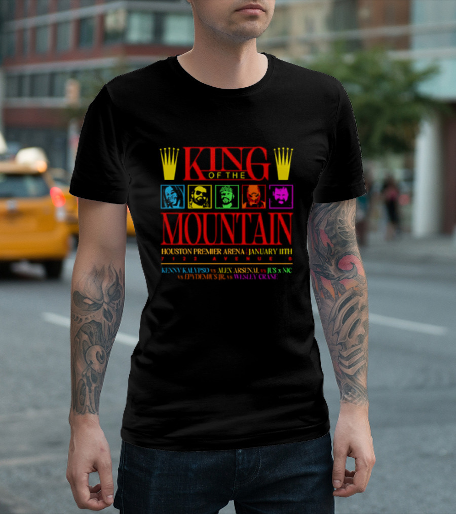 WrestleRave King of the Mountain Houston Premier Arena January 11th T-Shirt