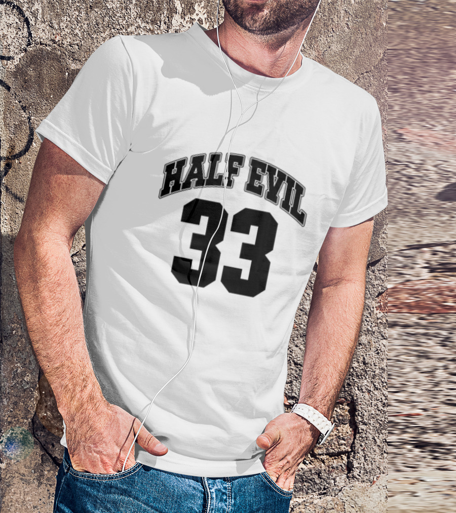HALF EVIL 33 Vintage Varsity T-Shirt