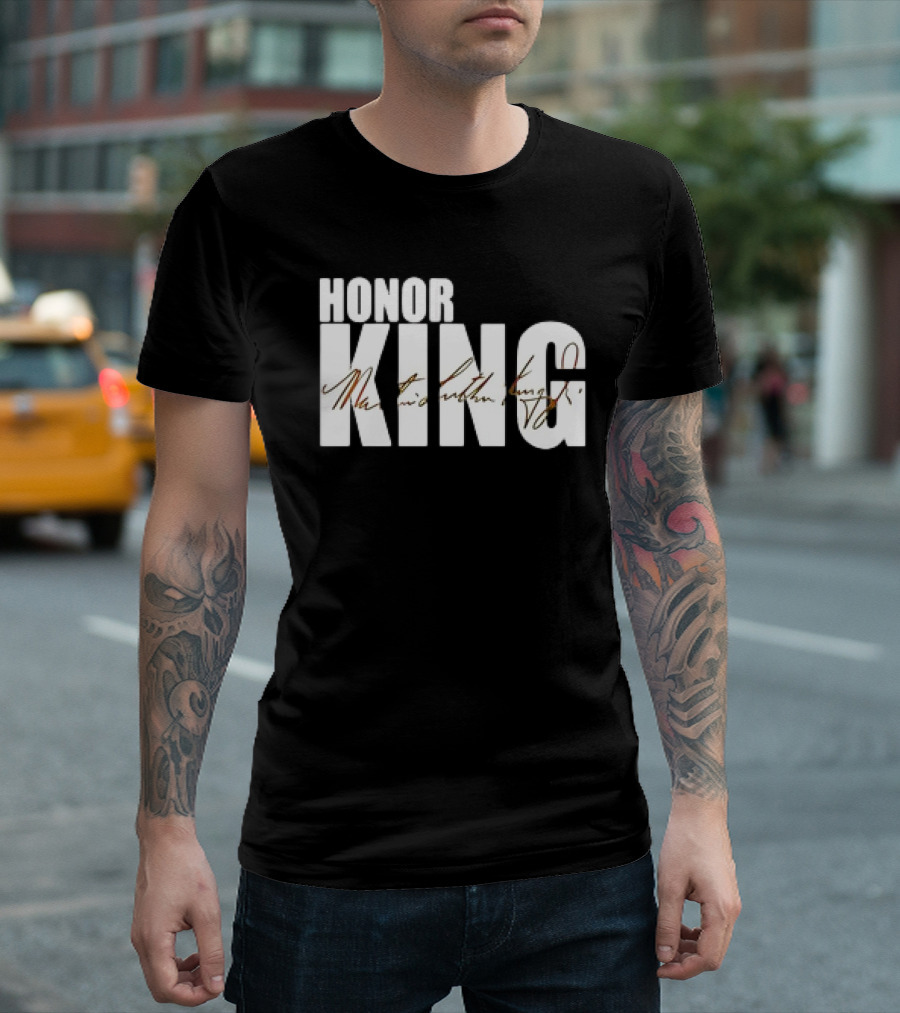 HONOR KING Dallas Mavericks 2025 Martin Luther King Day Signature T-Shirt