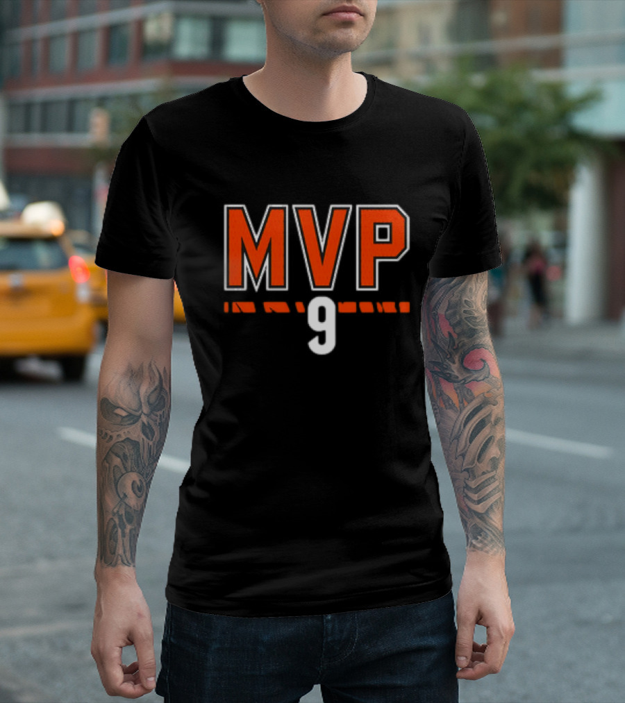 Joe Burrow MVP 9 Cincinnati Bengals NFL Football T-Shirt