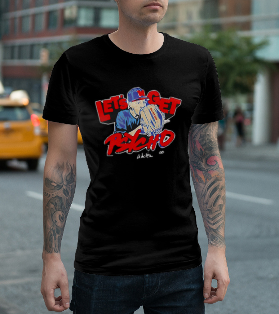 Let's Get Psycho Baseball Vintage Pitcher MLB T-Shirt
