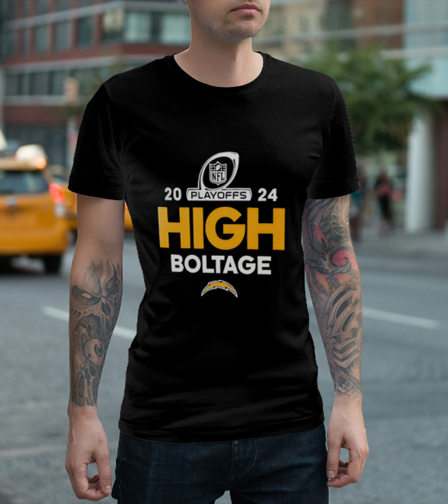 Los Angeles Chargers NFL Playoffs 2024 High Boltage T-Shirt