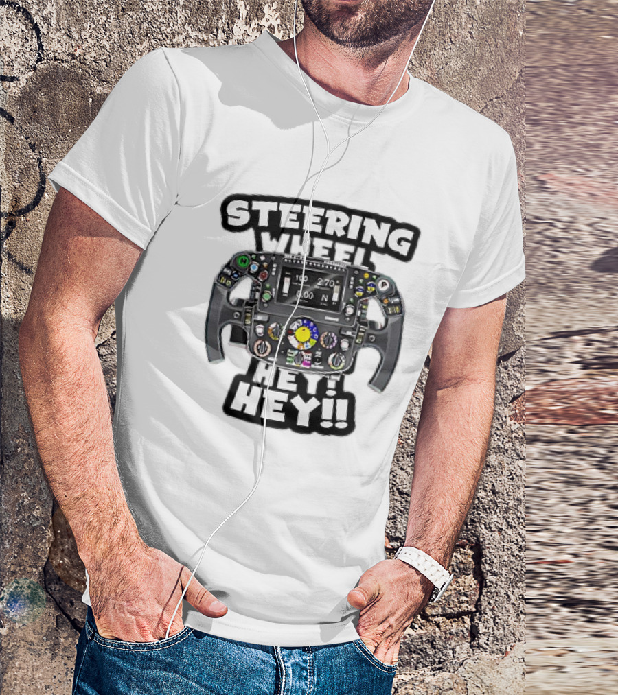 Steering Wheel Hey Kimi Raikkonen T-Shirt
