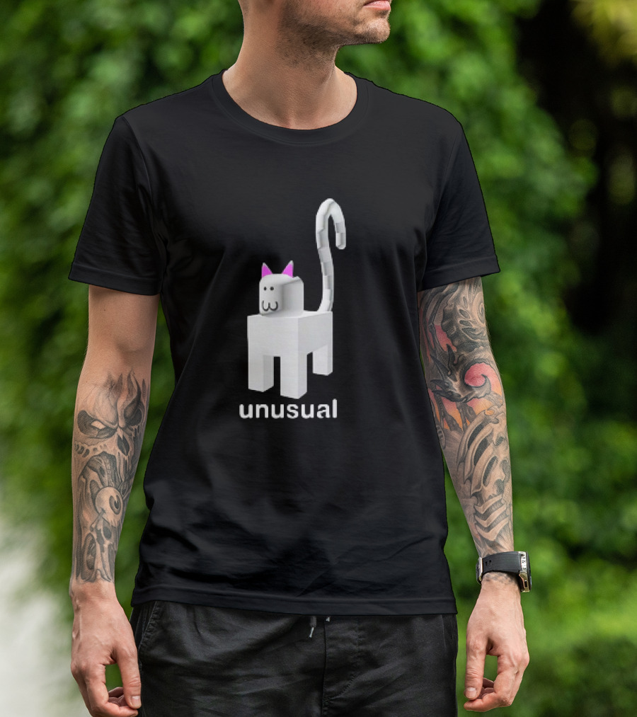 Unusual Meow V2 Blocky Cat T-Shirt