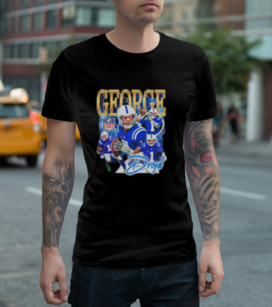 George Droyd Rookie Card Fent NFL Football Player Collage T-Shirt