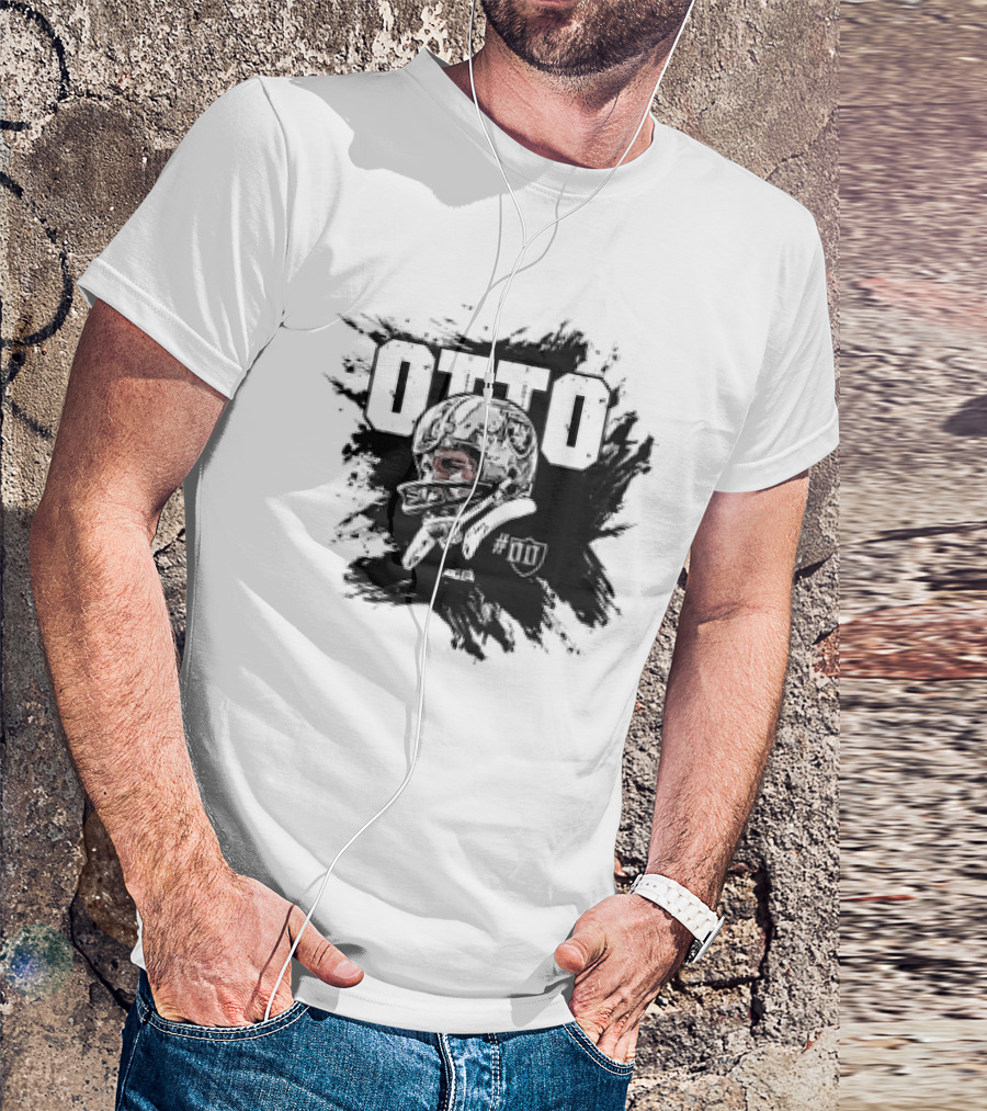 Jim Otto Double Zero Las Vegas Raiders NFL Football #00 Helmet Sketch T-Shirt