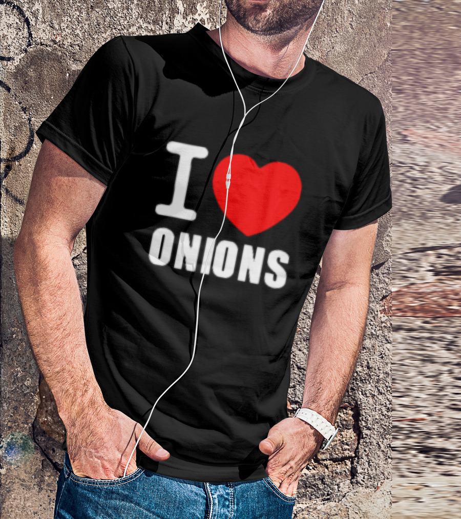 I Heart Onions Retro Love T-Shirt