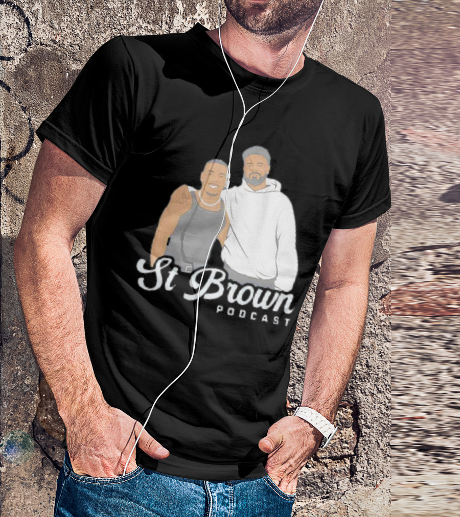 St Brown Podcast Cartoon T-Shirt
