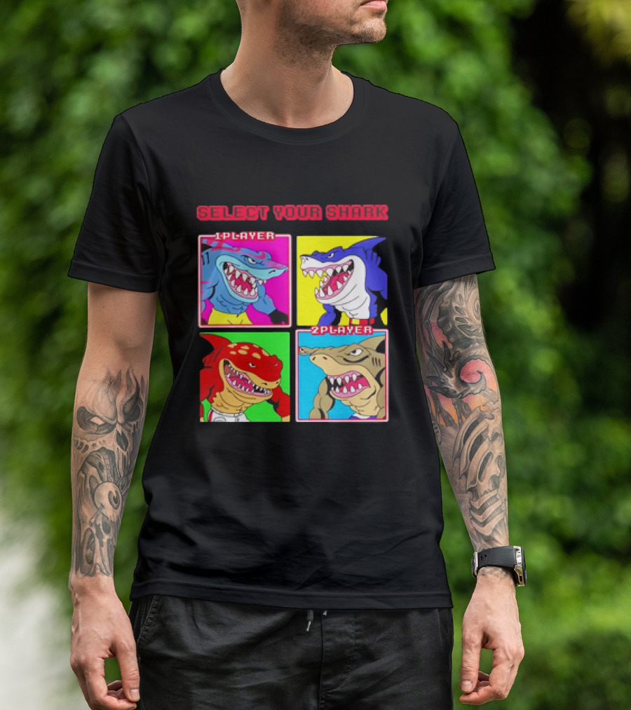 Street Sharks Select Your Shark Player Screen T-Shirt