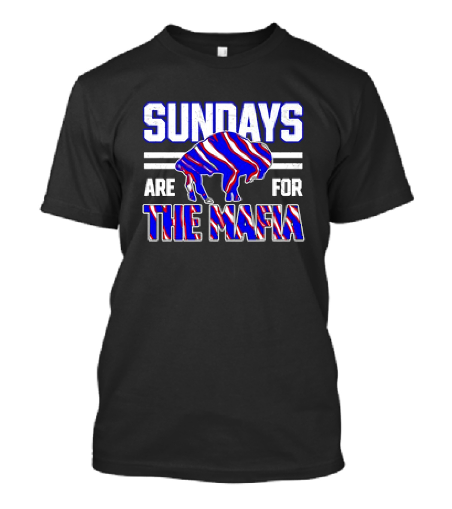 Sundays Are For The Mafia Buffalo Bills Stripes T-Shirt