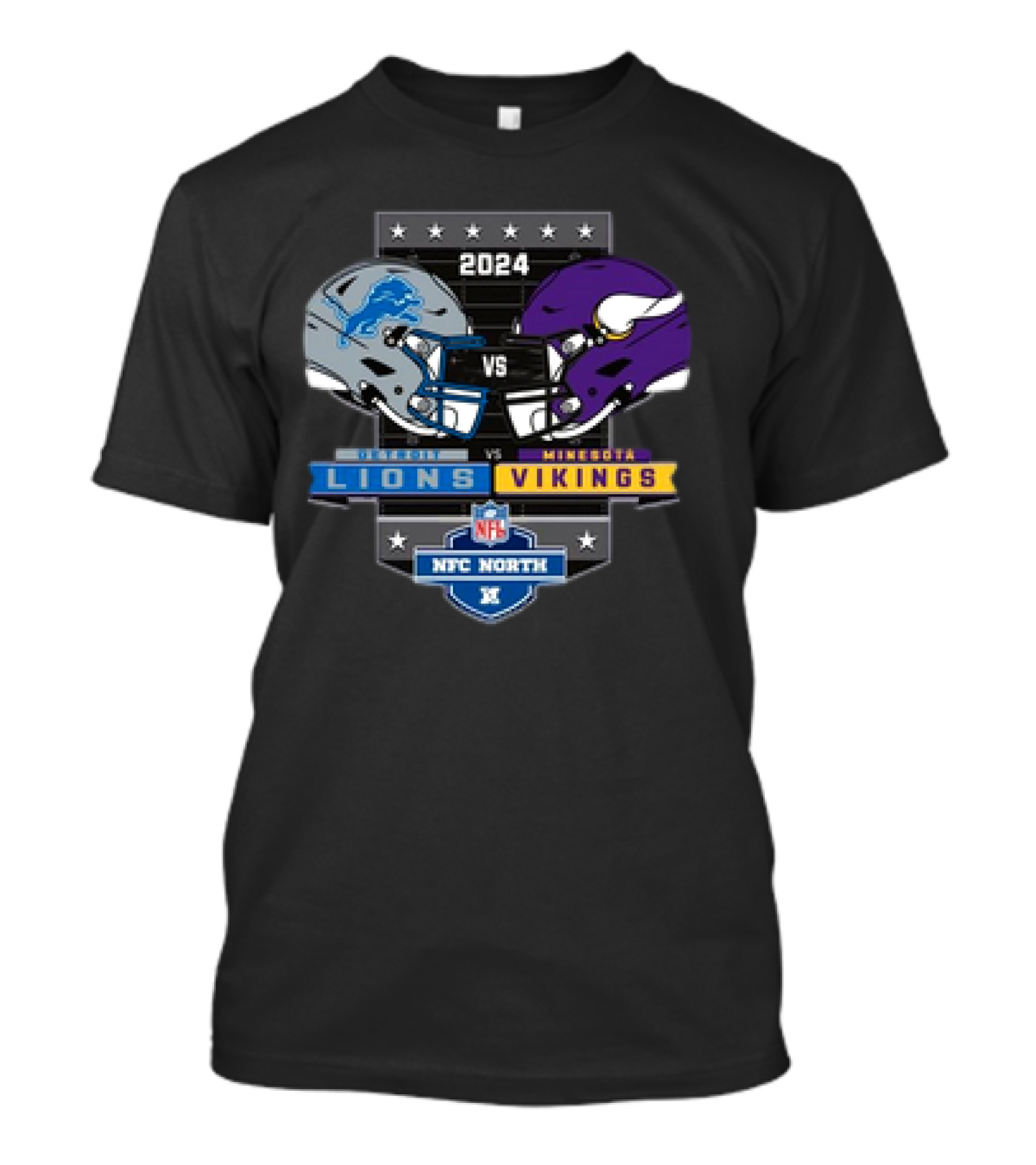 Detroit Lions Vs Minnesota Vikings 2024 NFC North Clash T-Shirt