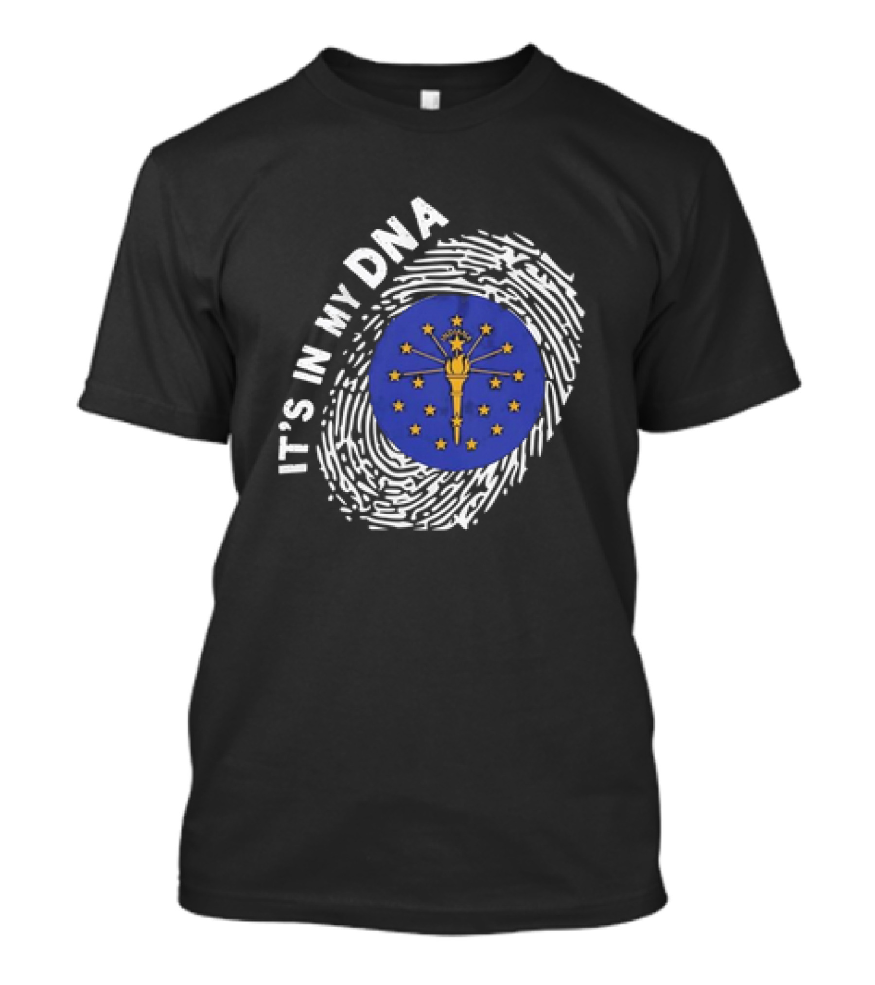 It's In My DNA Indiana Flag Fingerprint T-Shirt
