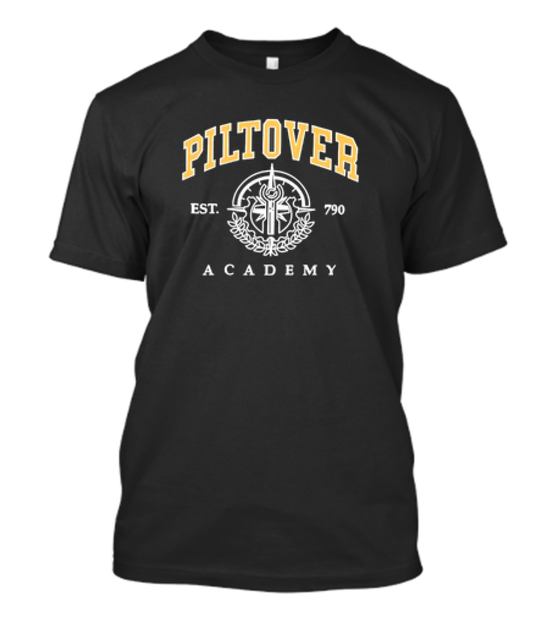 Piltover Academy Est 790 Emblem With Shield And Laurel T-Shirt