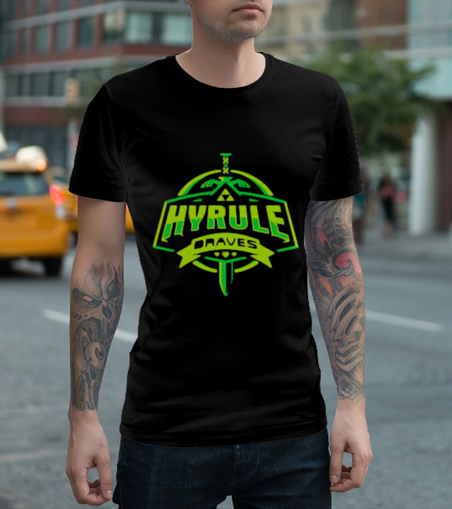 Hyrule Braves Sword Emblem Green Neon T-Shirt