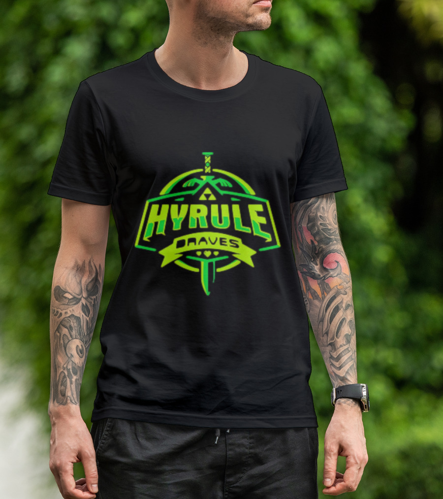 Hyrule Braves Sword Emblem Green Neon T-Shirt