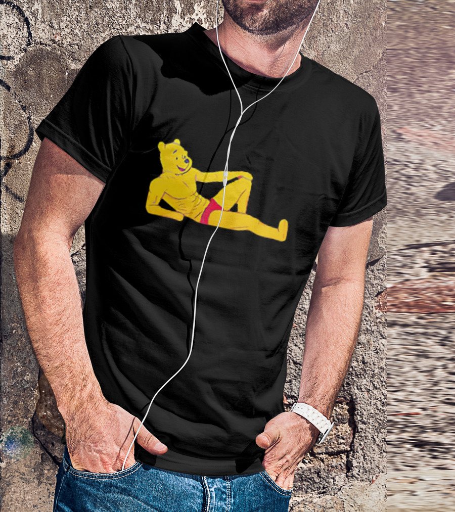 Winnie The Pooh Buff Bodybuilder Funny T-Shirt