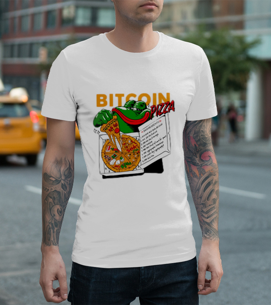 Bitcoin Pizza Frog Meme T-Shirt