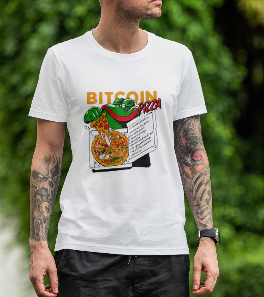 Bitcoin Pizza Frog Meme T-Shirt