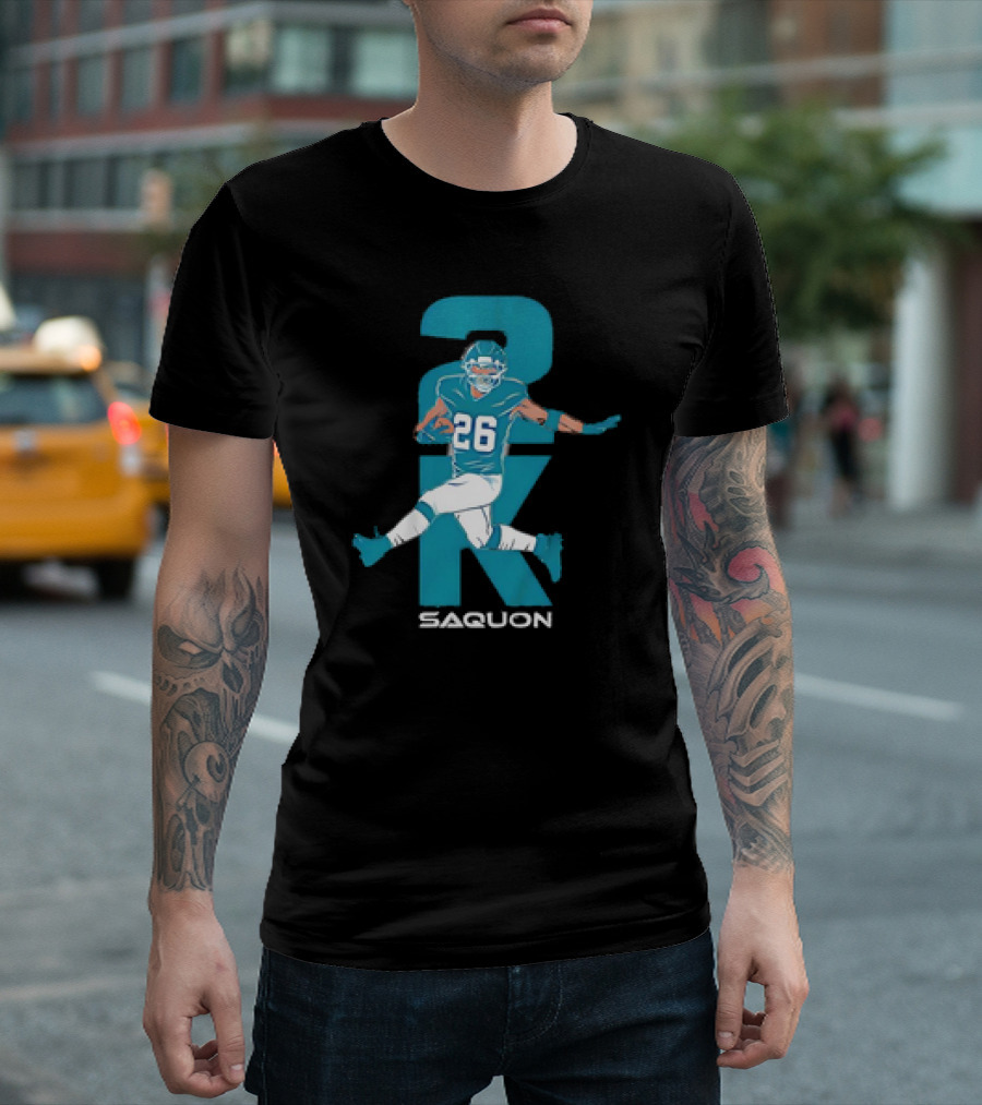 2K Saquon 26 Philadelphia Eagles NFL Football Vintage T-Shirt