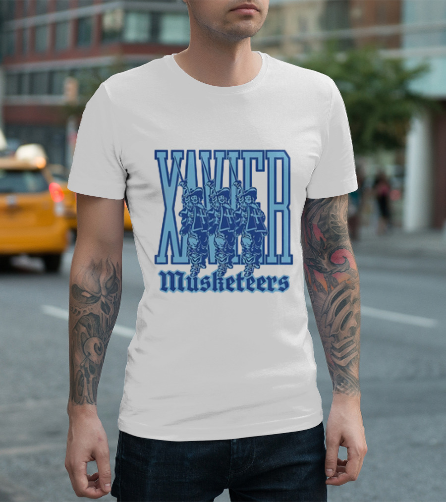 Xavier Musketeers Men's Basketball Three Musketeers Vintage T-Shirt