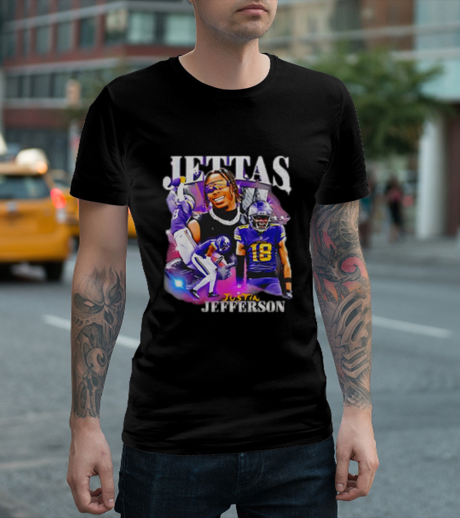 Jettas Justin Jefferson Minnesota Vikings 90s T-Shirt