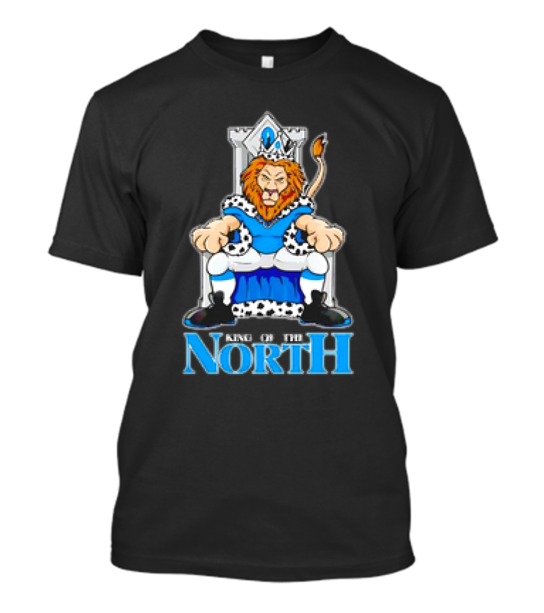 NFL Detroit Lions King Of The North Lion Throne T-Shirt