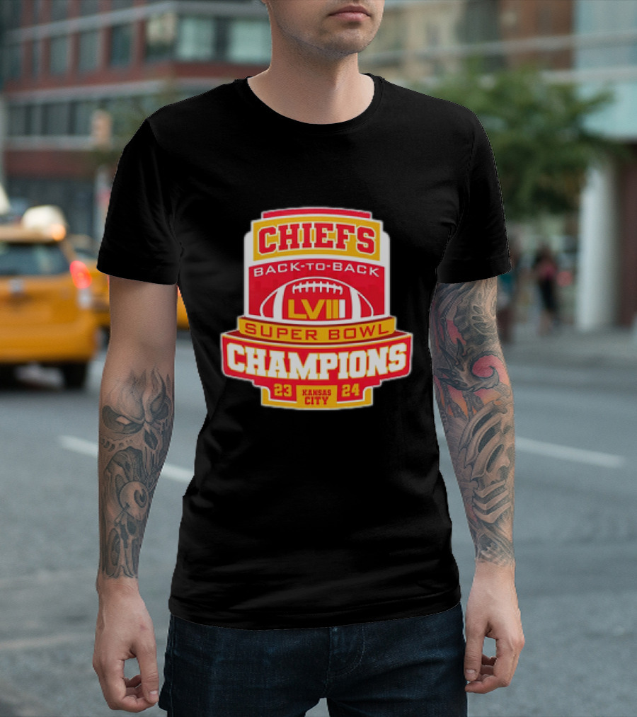 Chiefs Back-to-Back Super Bowl LVIII Champions 23 24 Kansas City T-Shirt