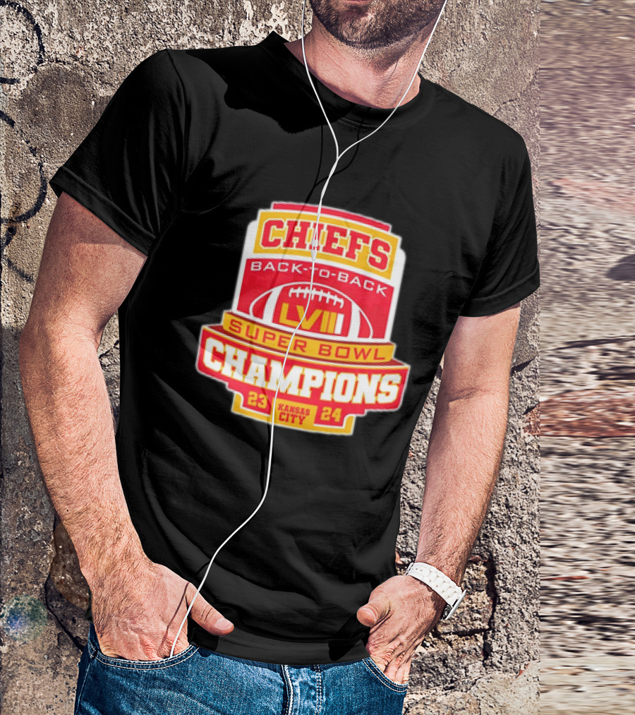 Chiefs Back-to-Back Super Bowl LVIII Champions 23 24 Kansas City T-Shirt