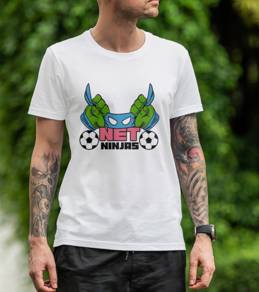 Teenage Mutant Ninja Turtles Net Ninjas Soccer Sports Fan Favorite Adult T-Shirt