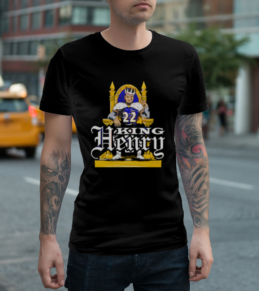 King Henry 22 Baltimore Ravens Throne T-Shirt