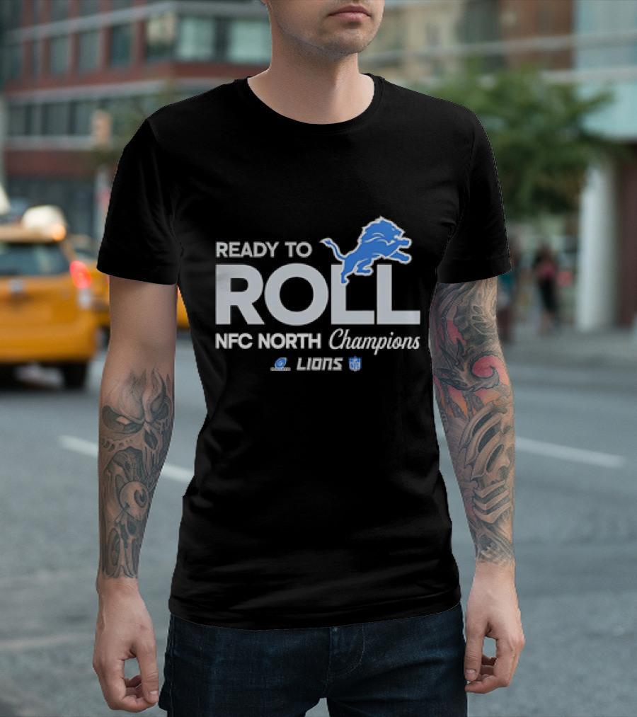Ready To Roll Detroit Lions NFC North Champions T-Shirt