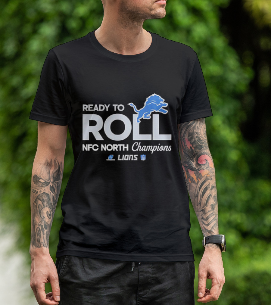 Ready To Roll Detroit Lions NFC North Champions T-Shirt