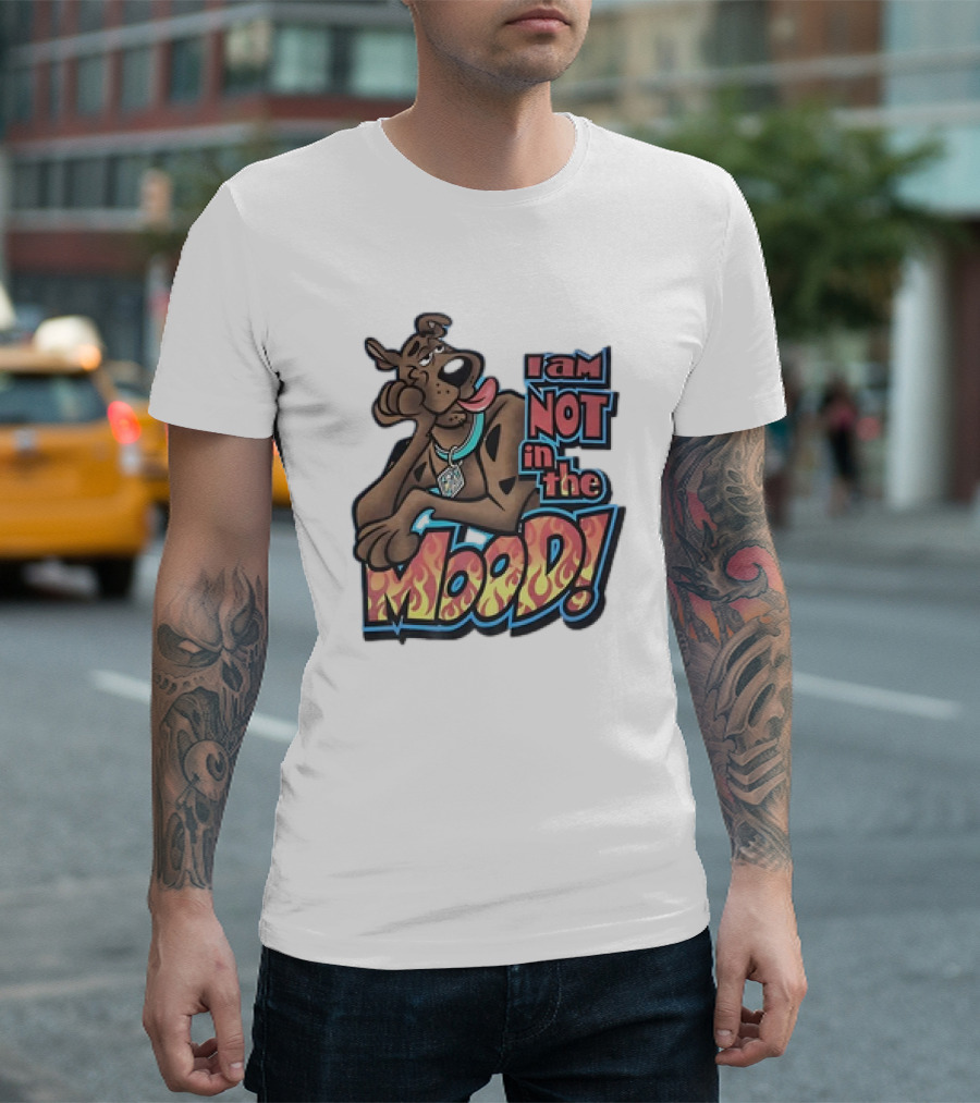 Scooby-Doo I Am Not In The Mood Flame Text T-Shirt