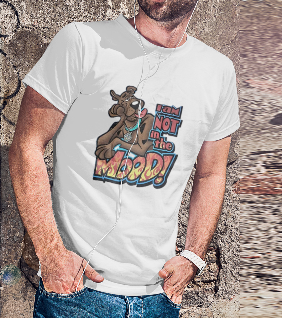 Scooby-Doo I Am Not In The Mood Flame Text T-Shirt