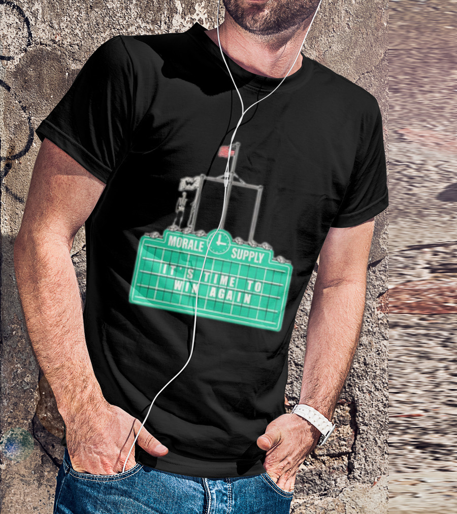 Morale Supply It's Time To Win Again Scoreboard Flag Clock T-Shirt