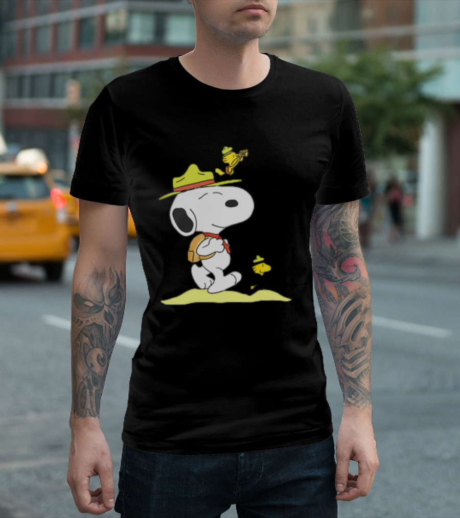Snoopy And Woodstock Exploring Adventure Trail T-Shirt
