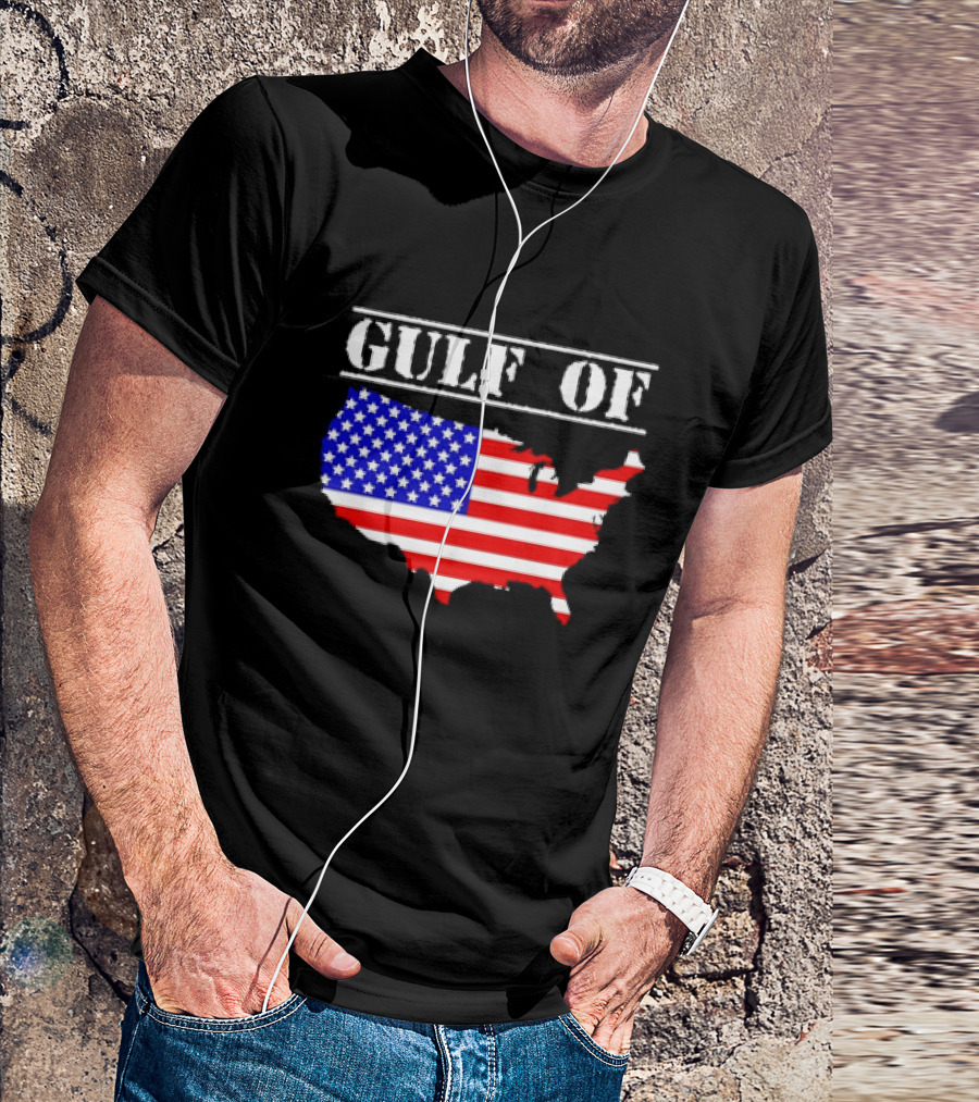 Gulf Of United States Of America Flag Map T-Shirt