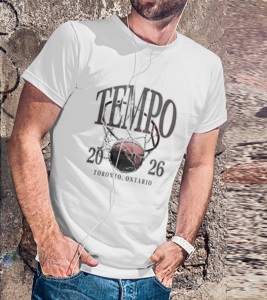 Toronto Tempo Basketball 2026 Toronto Ontario Tempo Basketball Hoop T-Shirt